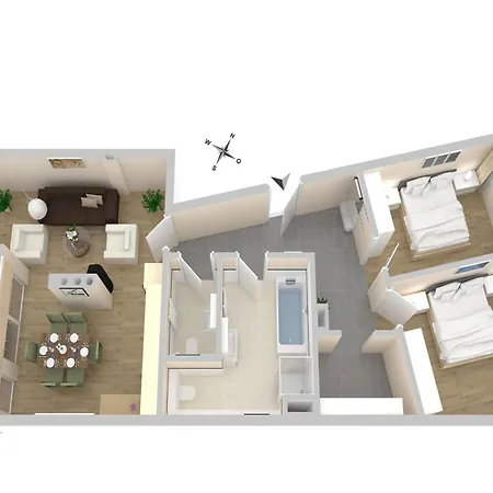 Mueritzsonne - In Der Hafenresidenz Mit Balkon & Wellness Waren (Mueritz)